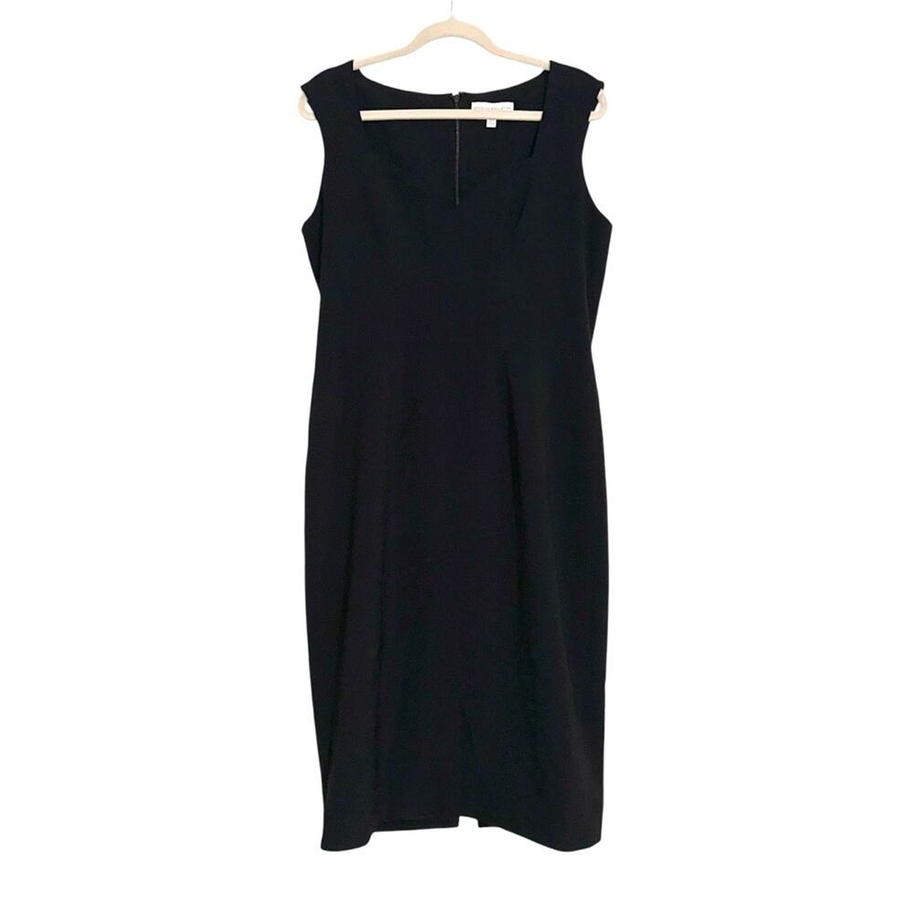 Dress the Population Elle Sweetheart Neck Sleeveless Sheath Black Midi Dress XL - Picture 3 of 9